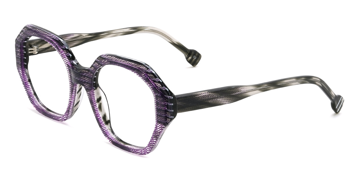 Purple Dot Deepa Glasses - Oval Glasses