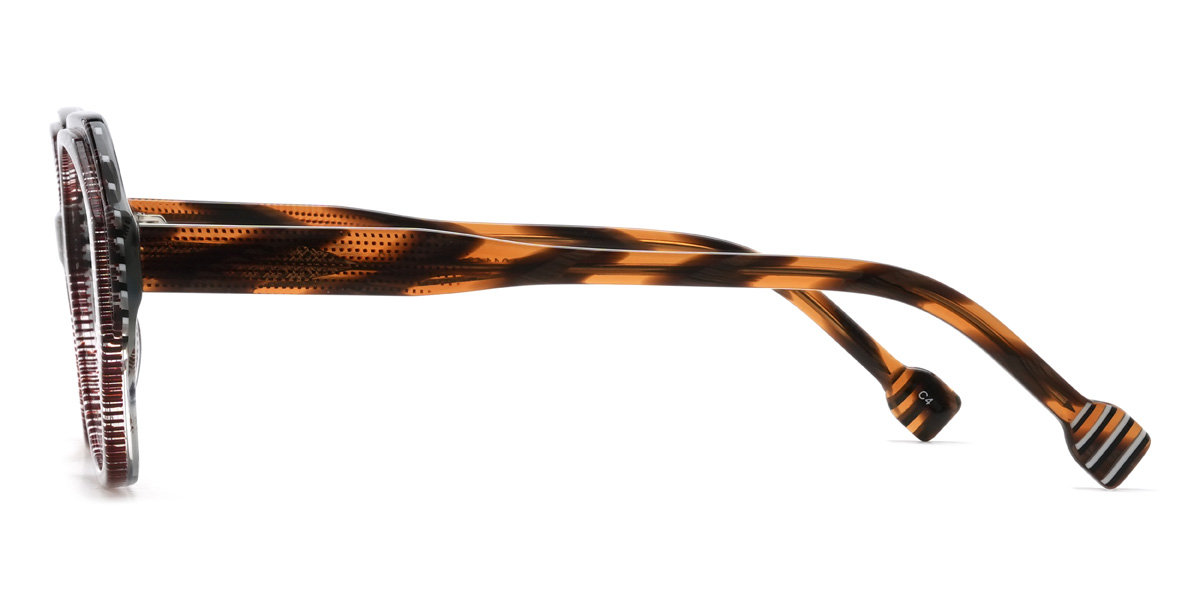 Brown Dot Deepa Glasses - Oval Glasses
