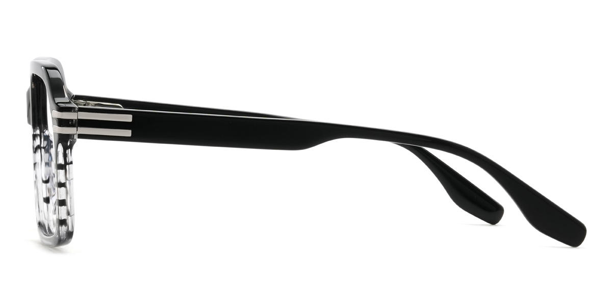 Black Black Tortoiseshell Leuda Glasses - Rectangle Glasses