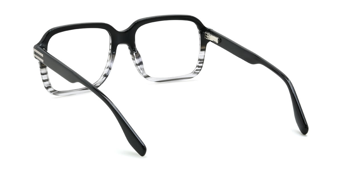 Black Black Tortoiseshell Leuda Glasses - Rectangle Glasses