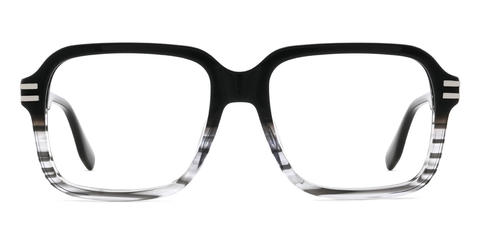 Black Black Tortoiseshell Leuda - Rectangle Glasses