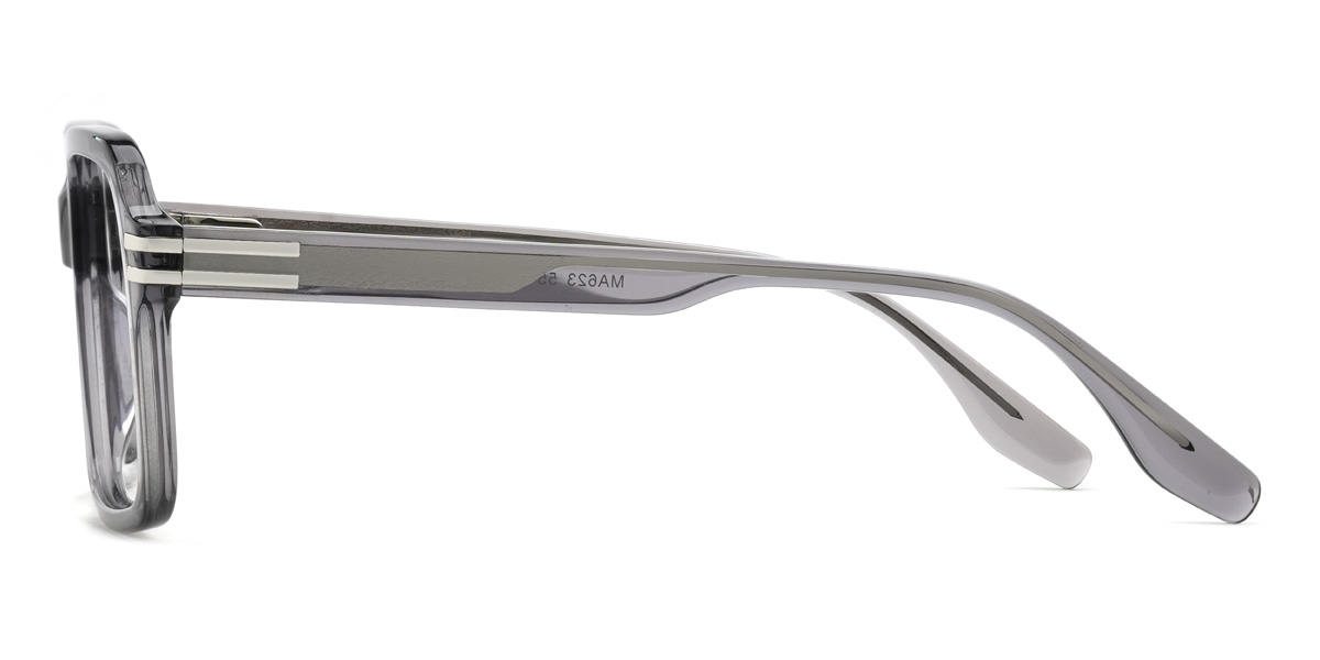 Grey Leuda Glasses - Rectangle Glasses