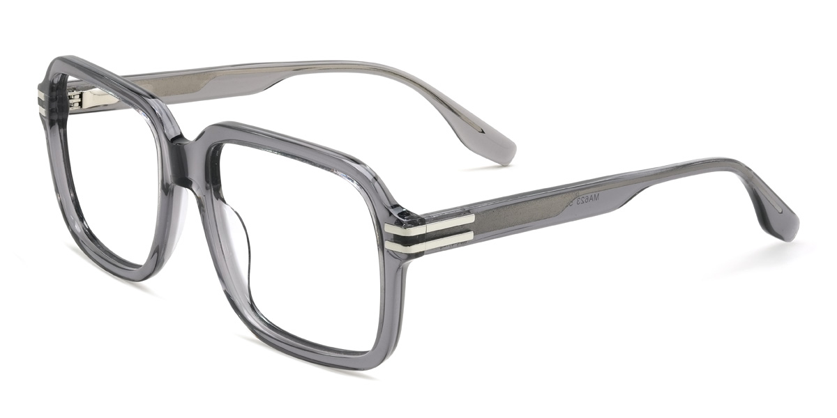 Grey Leuda Glasses - Rectangle Glasses