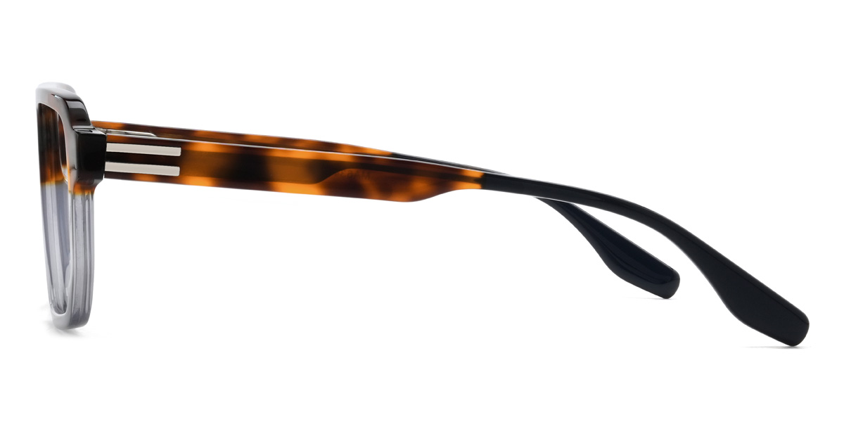 Tortoiseshell Grey Peters Glasses - Rectangle Glasses