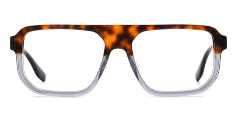 Tortoiseshell Grey Peters - Rectangle Glasses