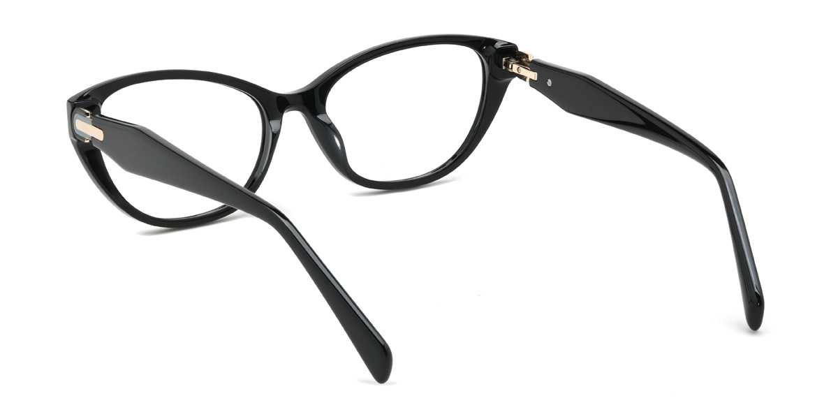 Black Edith Glasses - Cat Eye Glasses