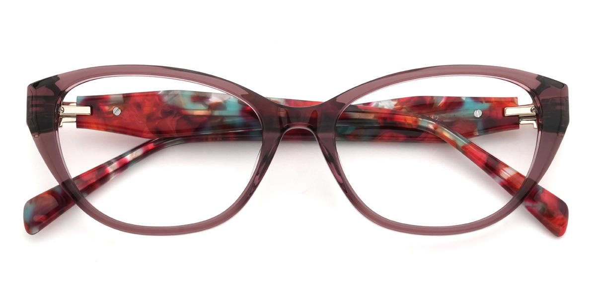Cassis Purple Edith Glasses - Cat Eye Glasses