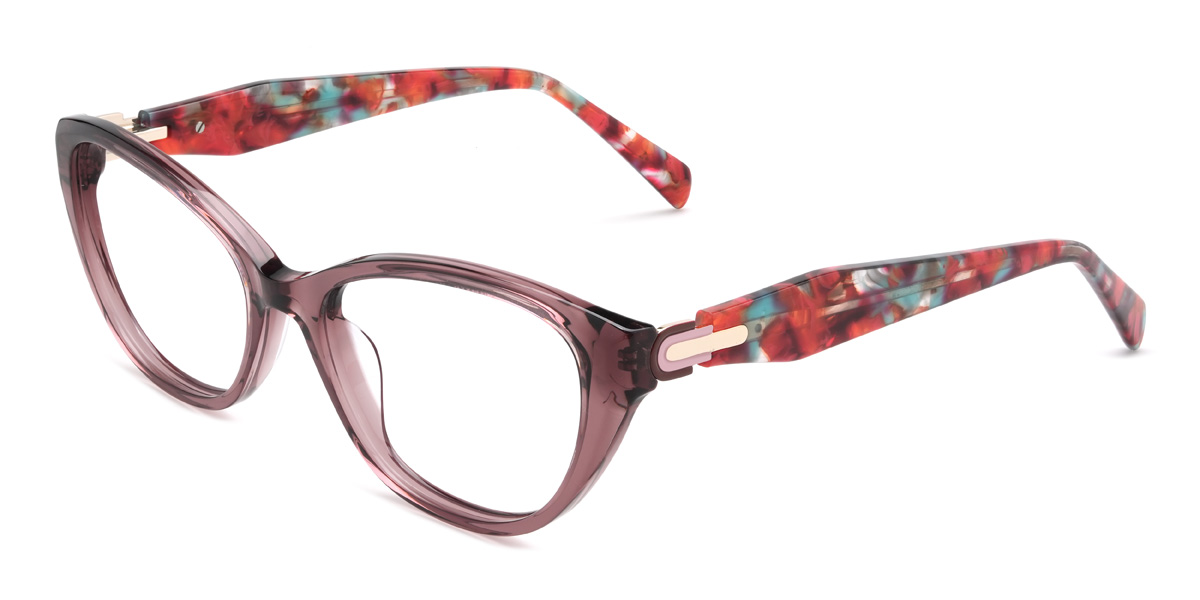 Cassis Purple Edith Glasses - Cat Eye Glasses