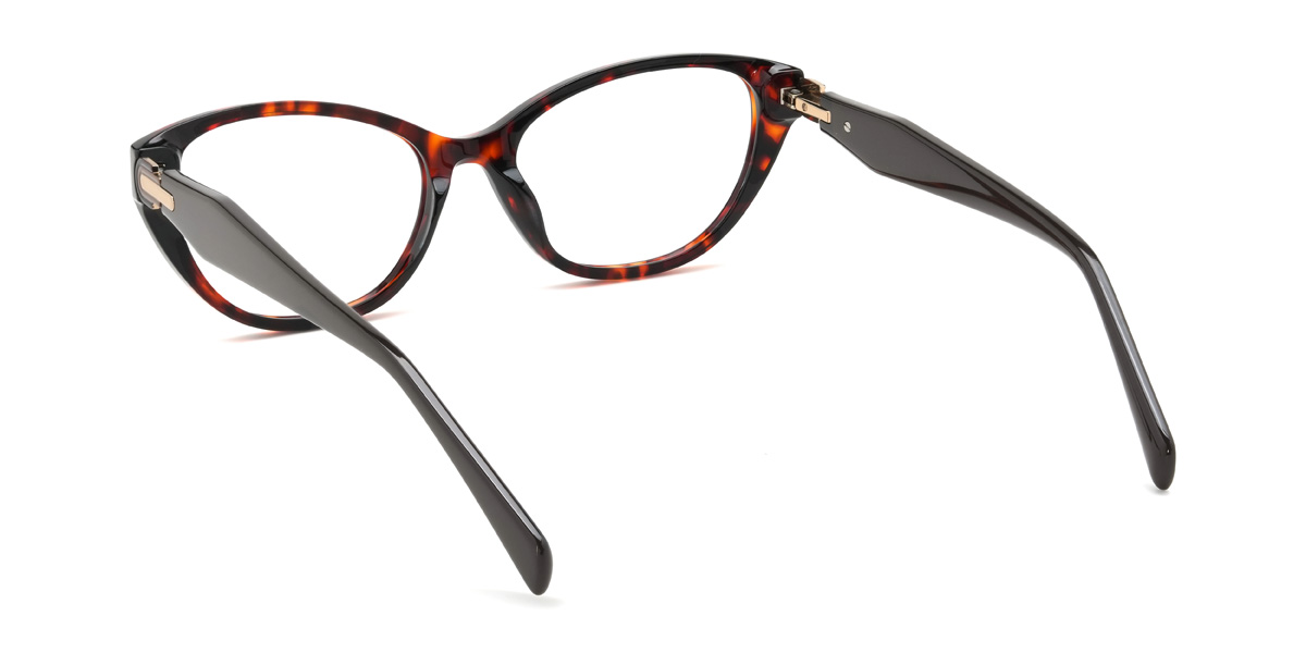 Red Tortoiseshell Edith Glasses - Cat Eye Glasses