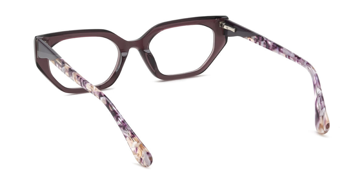 Deep Purple Lupe Glasses - Cat Eye Glasses