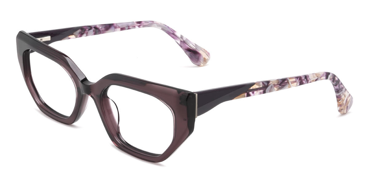 Deep Purple Lupe Glasses - Cat Eye Glasses
