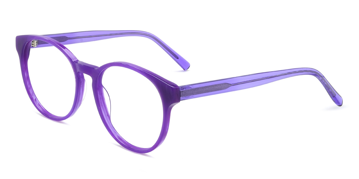 Purple Ernie Glasses - Oval Glasses