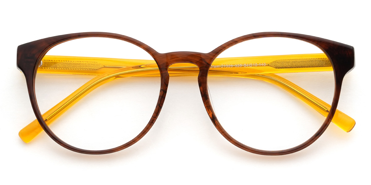 Woodgrain Ernie Glasses - Oval Glasses