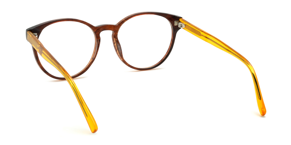 Woodgrain Ernie Glasses - Oval Glasses