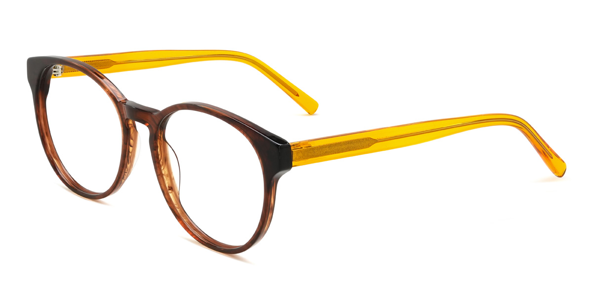 Woodgrain Ernie Glasses - Oval Glasses