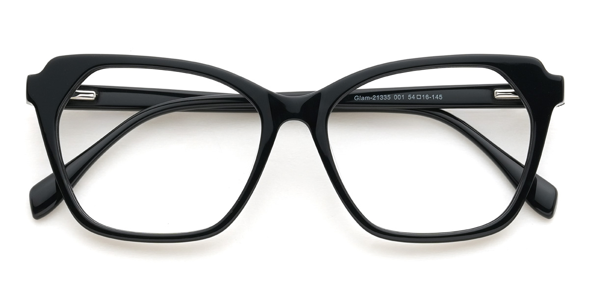 Black Francine Glasses - Cat Eye Glasses