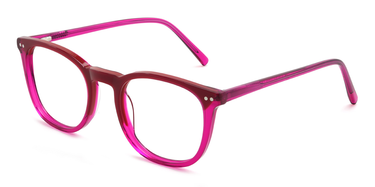 Wine Pink Nathalia Glasses - Oval Glasses