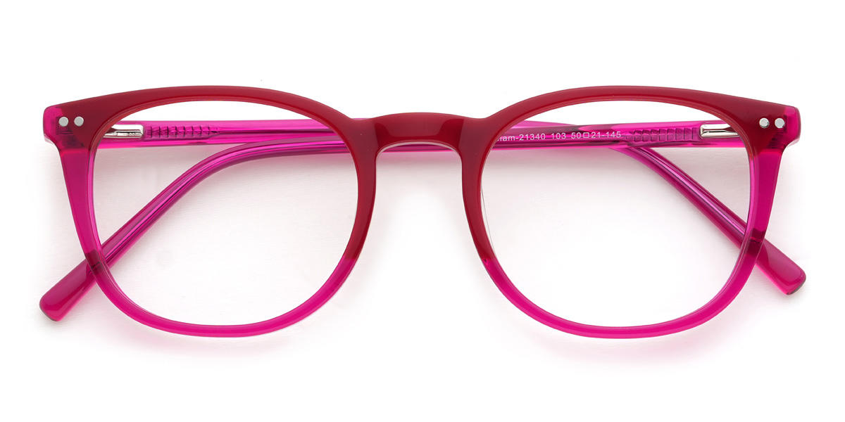 Wine Pink Nathalia Glasses - Oval Glasses