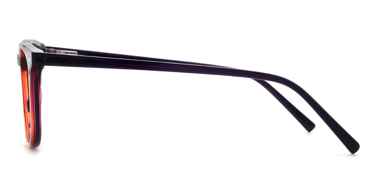 Purple Red Tortoiseshell Nathalia Glasses - Oval Glasses