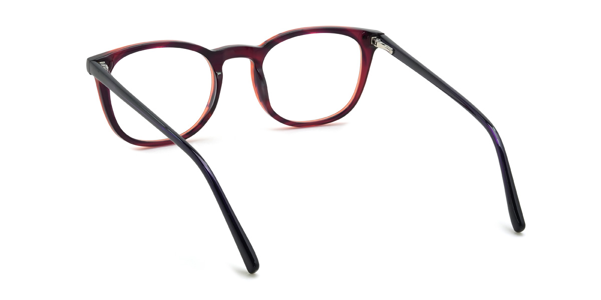 Purple Red Tortoiseshell Nathalia Glasses - Oval Glasses