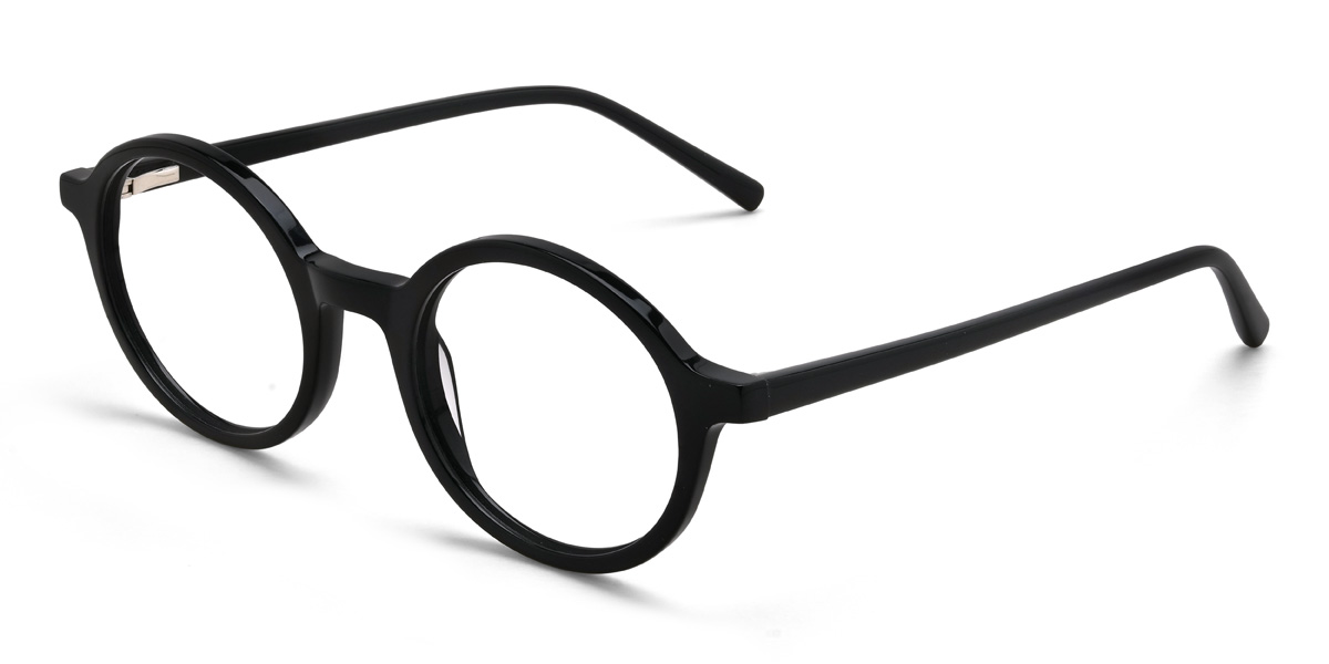 Black Hughes Glasses - Oval Glasses