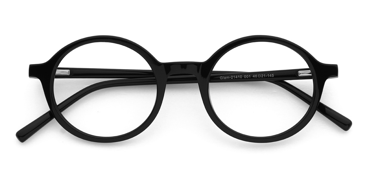 Black Hughes Glasses - Oval Glasses