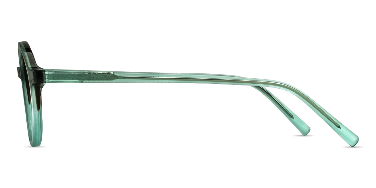 Chocolate Green Hughes Glasses - Oval Glasses