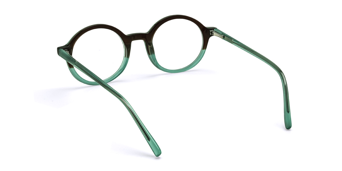 Chocolate Green Hughes Glasses - Oval Glasses