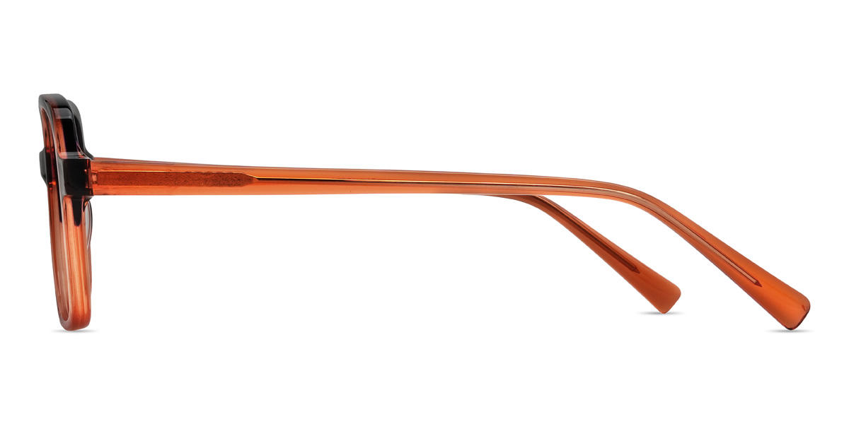 Brown Orange Maren Glasses - Rectangle Glasses