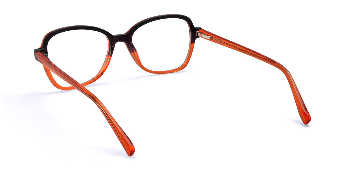 Brown Orange Maren Glasses - Rectangle Glasses