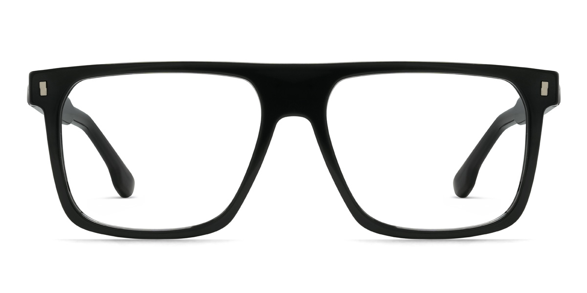 Black Brimmer - Rectangle Glasses