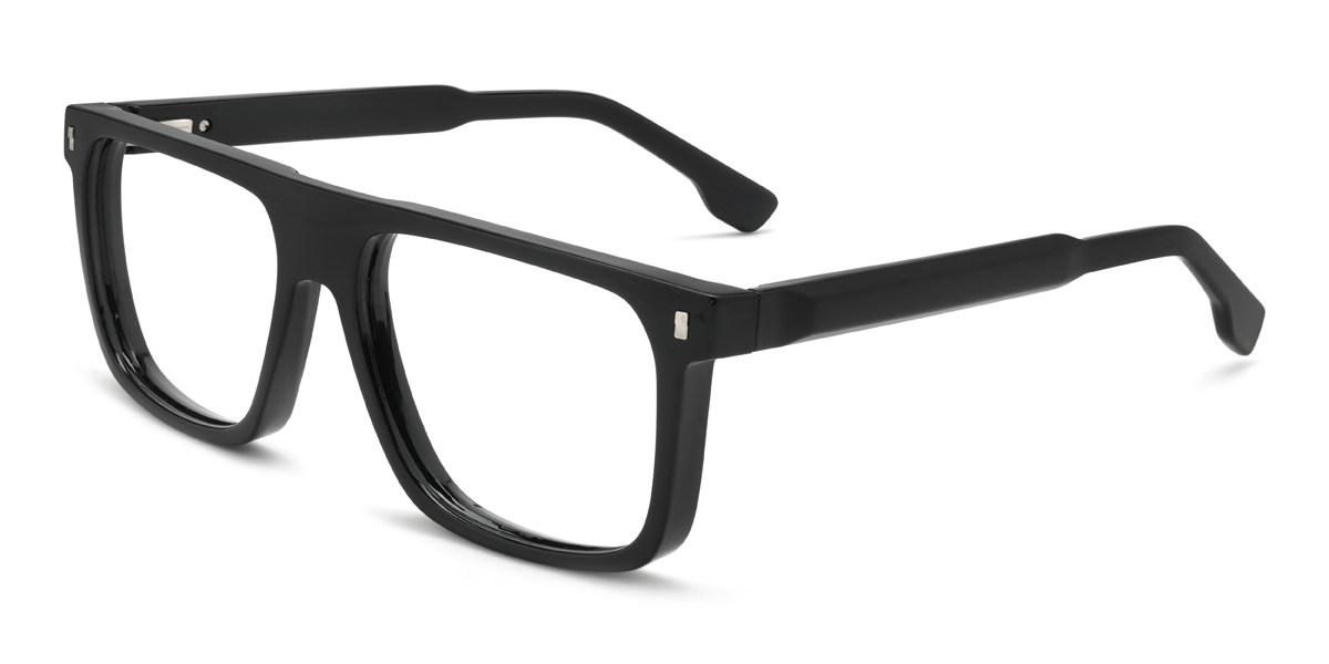 Black Brimmer Glasses - Rectangle Glasses