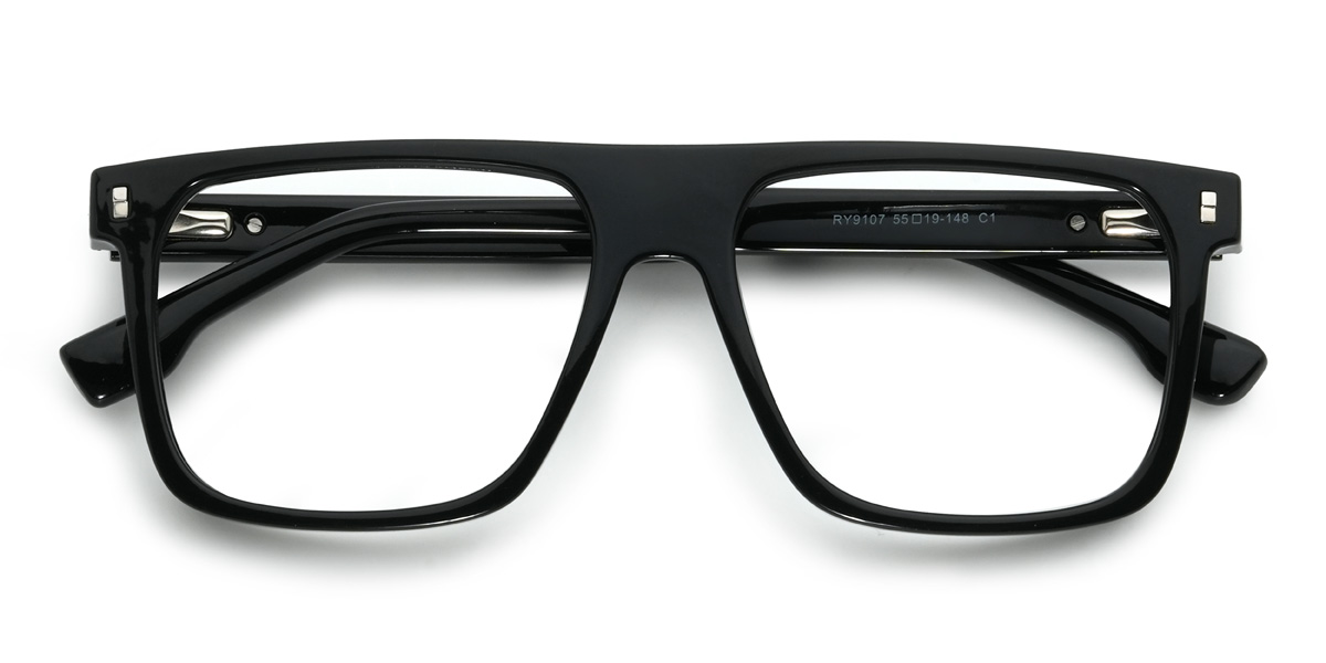 Black Brimmer Glasses - Rectangle Glasses