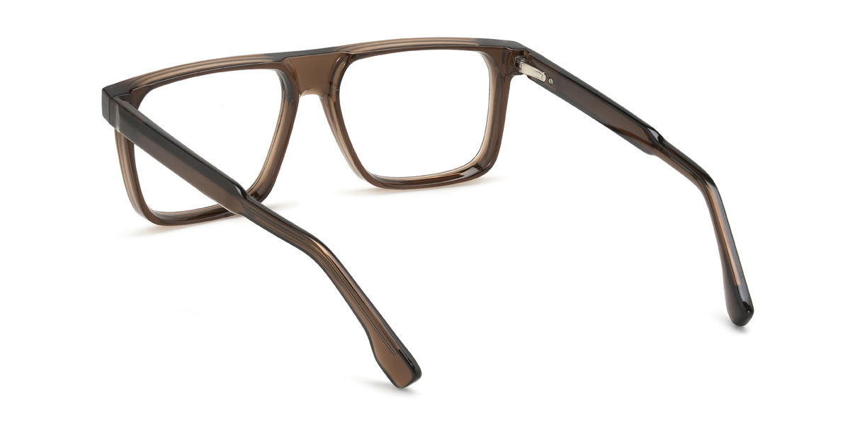 Brown Brimmer Glasses - Rectangle Glasses