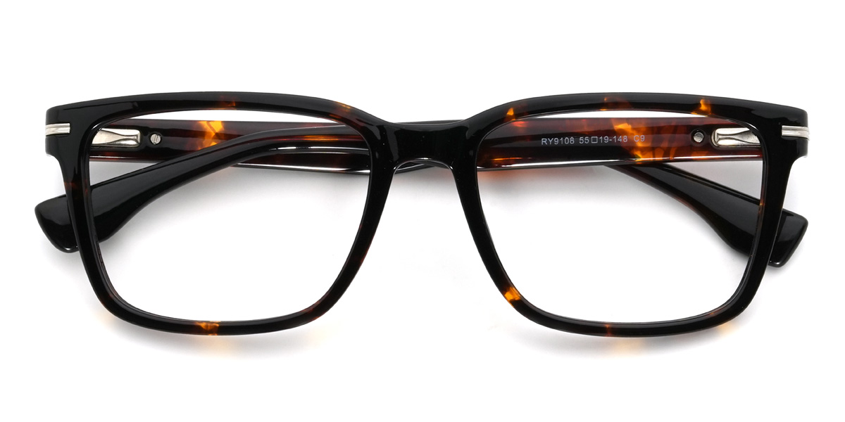 Tortoiseshell Whalen Glasses - Rectangle Glasses