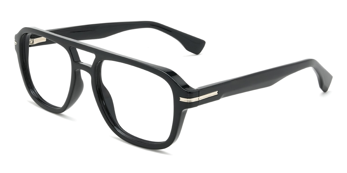 Black Carane Glasses - Aviator Glasses