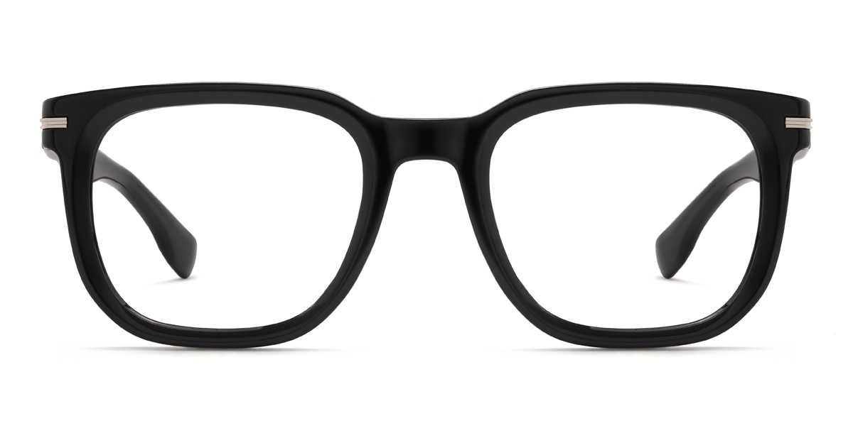 Black Aarons - Rectangle Glasses