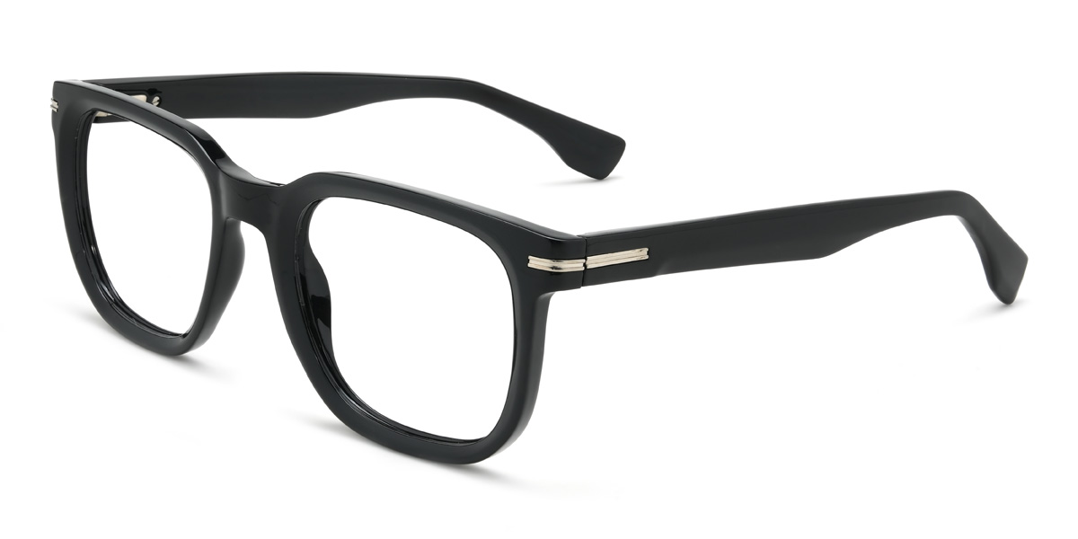 Black Aarons Glasses - Rectangle Glasses