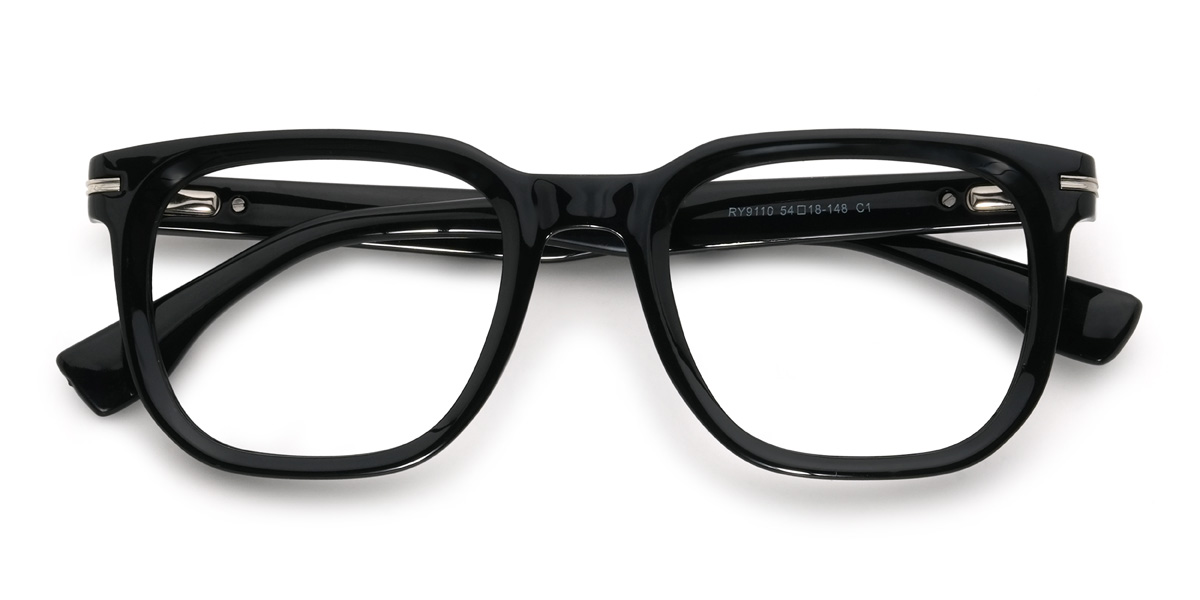 Black Aarons Glasses - Rectangle Glasses
