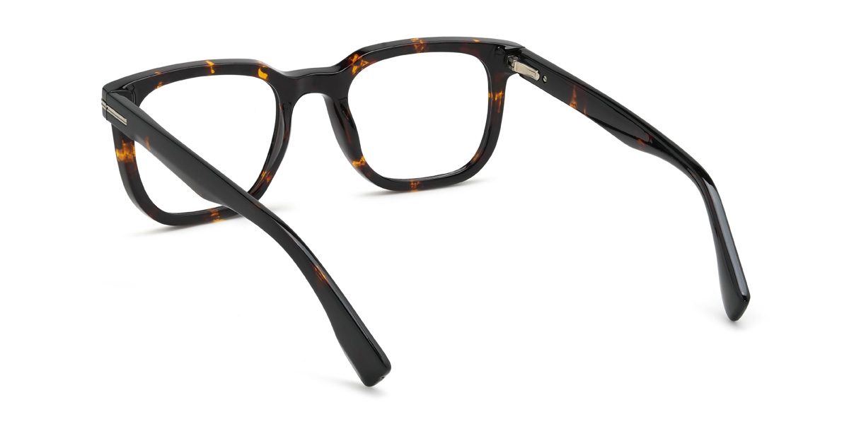 Tortoiseshell Aarons Glasses - Rectangle Glasses