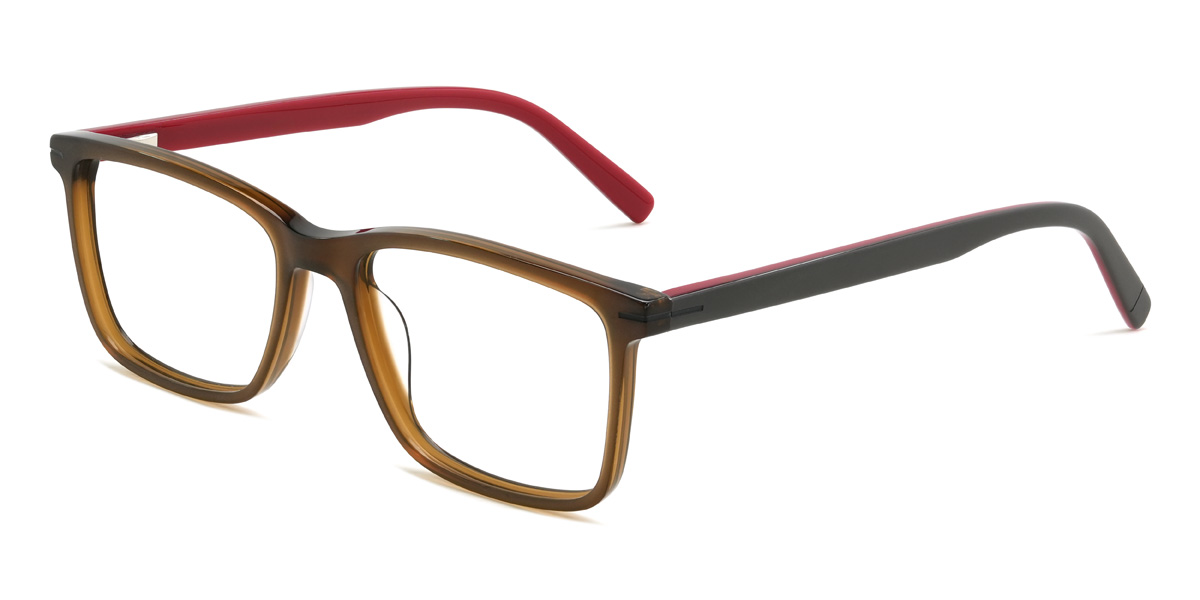 Brown Rubin Glasses - Rectangle Glasses