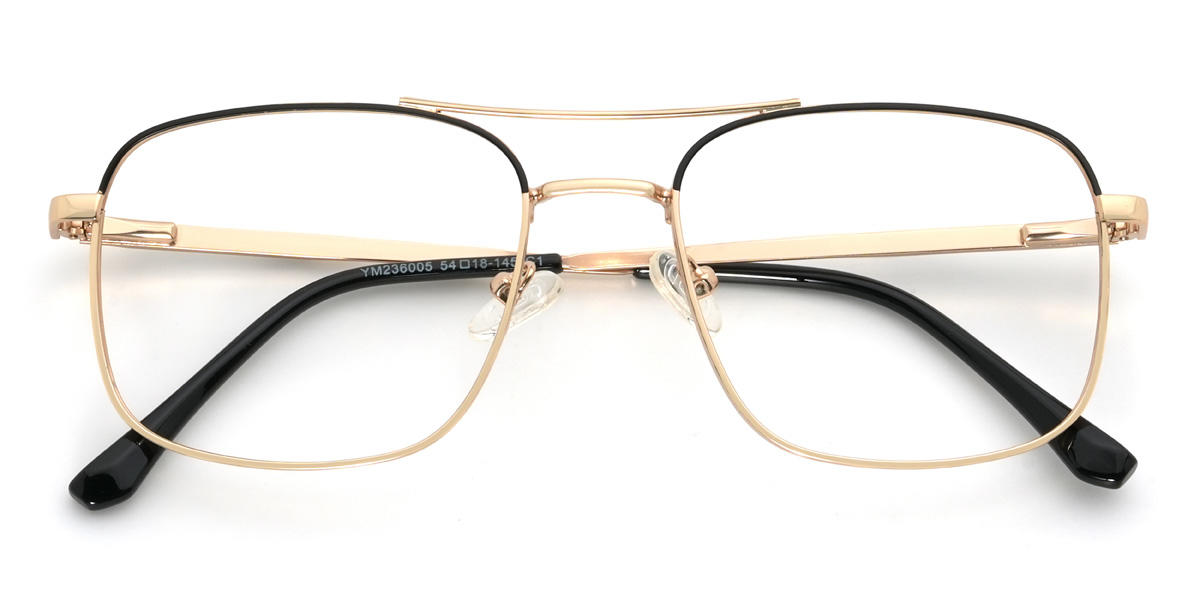 Gold Black Ivey Glasses - Aviator Glasses