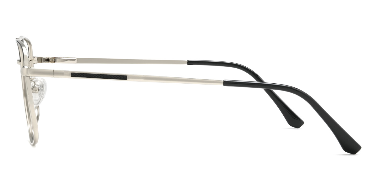 Black Silver Ivey Glasses - Aviator Glasses