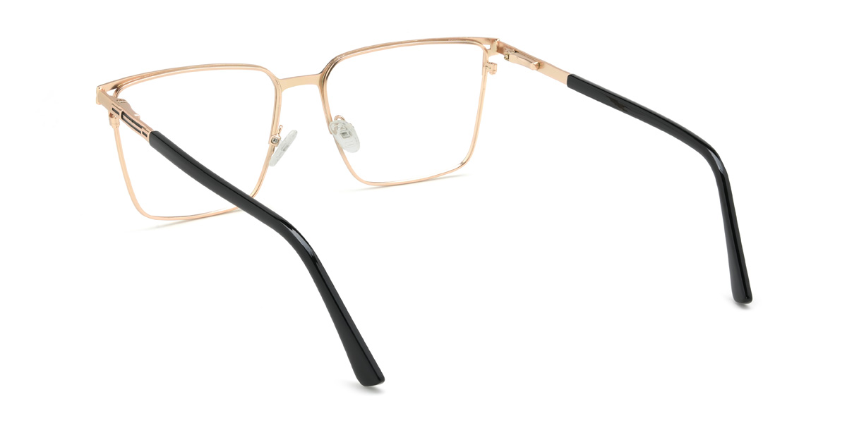 Gold Black Chamberlain Glasses - Rectangle Glasses