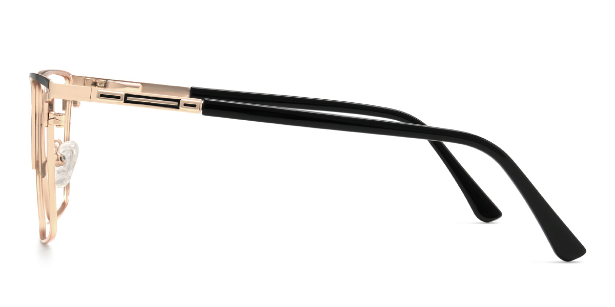 Gold Black Chamberlain Glasses - Rectangle Glasses