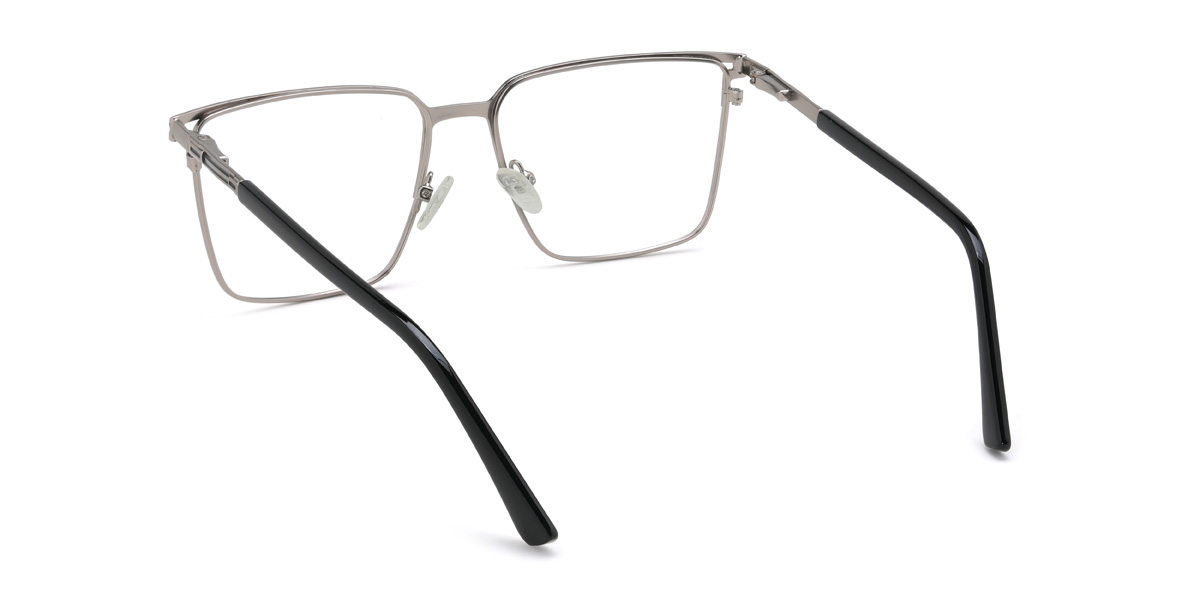 Black Silver Chamberlain Glasses - Rectangle Glasses