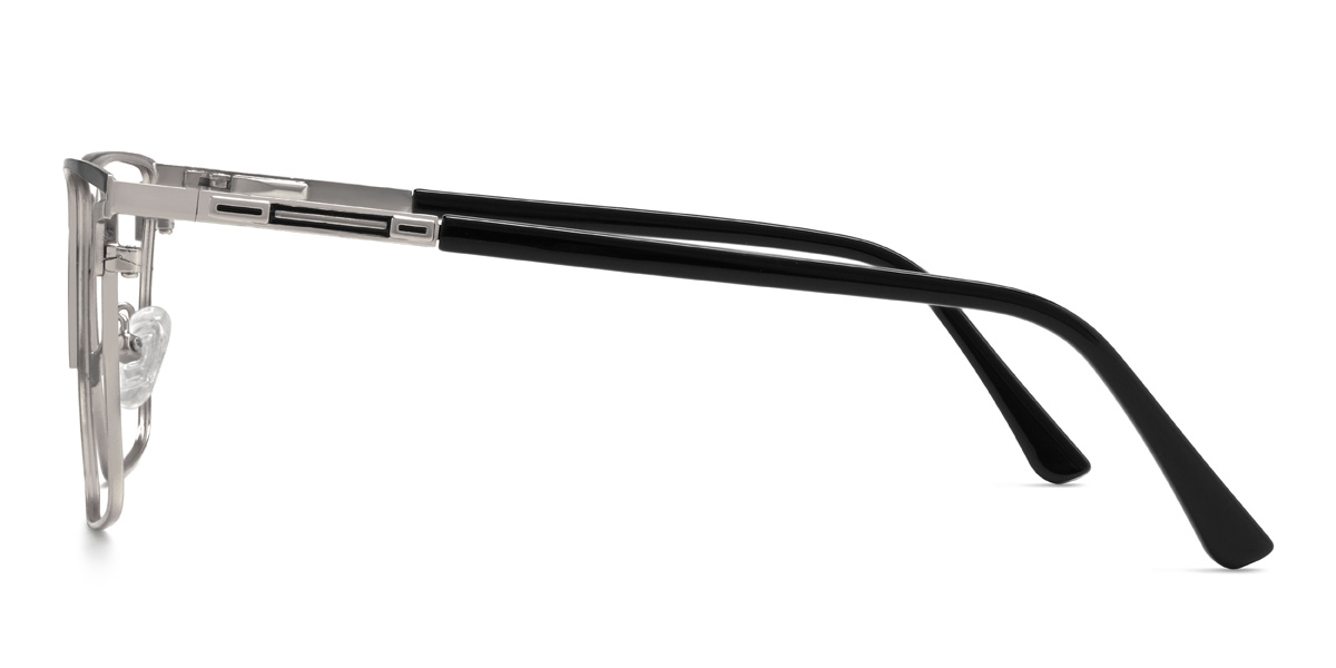 Black Silver Chamberlain Glasses - Rectangle Glasses