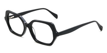 Black Antonella Glasses - Rectangle Glasses