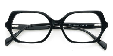 Black Antonella Glasses - Rectangle Glasses