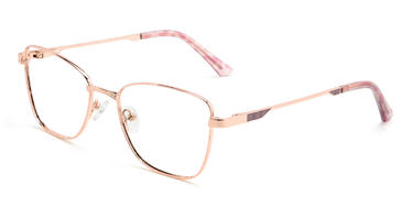 Rose Gold Esperanza Glasses - Rectangle Glasses
